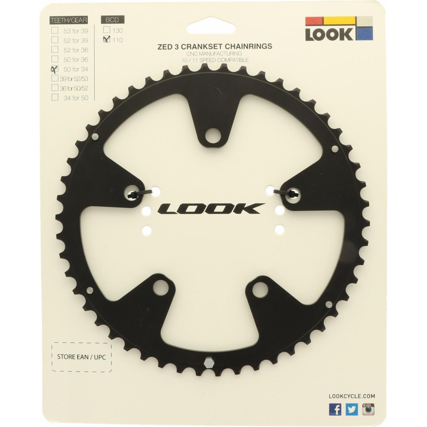 Look Z3 CHAINRING 50 (110) for 34 (00011666)