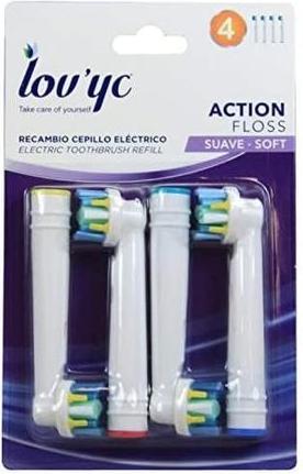 Actual product image Lov'yc Lovyc Electric Toothbrush Replacement Soft Floss Action 4 Units (4 x)