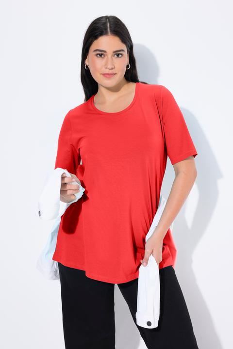 Actual product image Ulla Popken Essential Round Neck Stretch Tee (54)