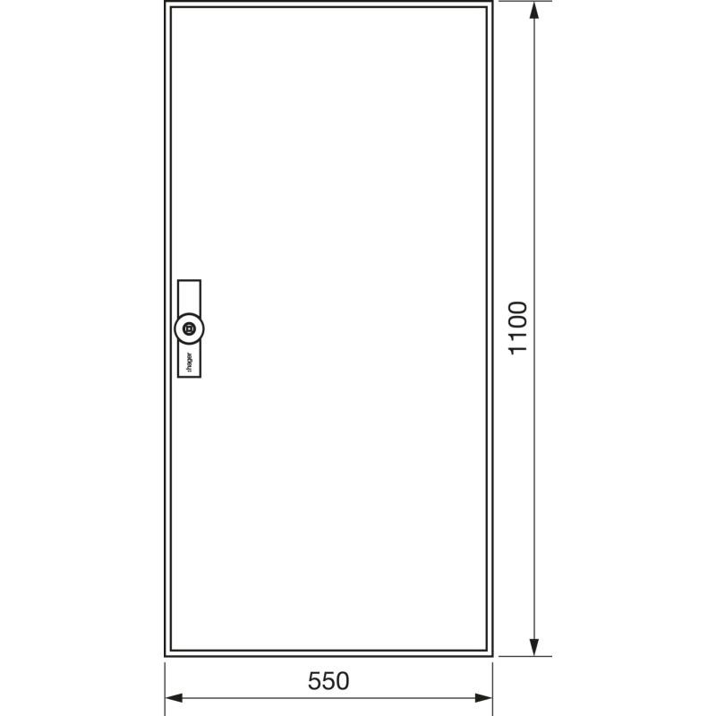Hager, Verteilerschrank Zubehör, HAG ZB32EW ZÃ¤hlerschrank IP54 SKII 1100x550x160