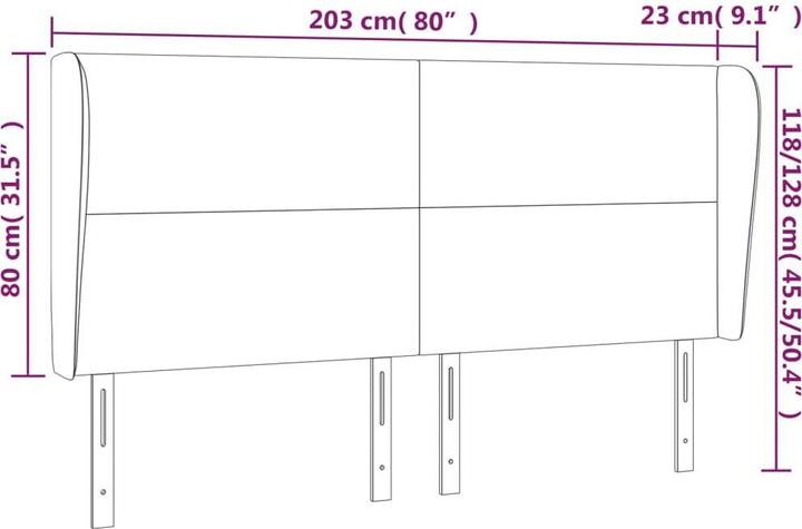 Actual product image VidaXL Pranav (203 x 23 x 128 cm)