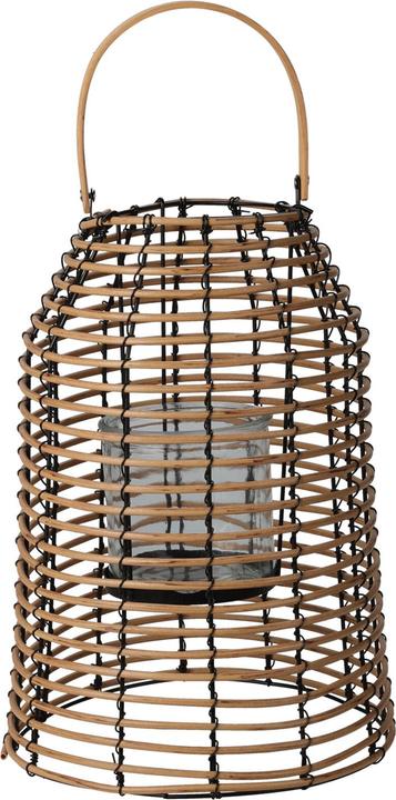 Produktbild Mojawo 3er Holz Laternen Set Windlicht Rattan Design rund H30/36/40cm (3 x)