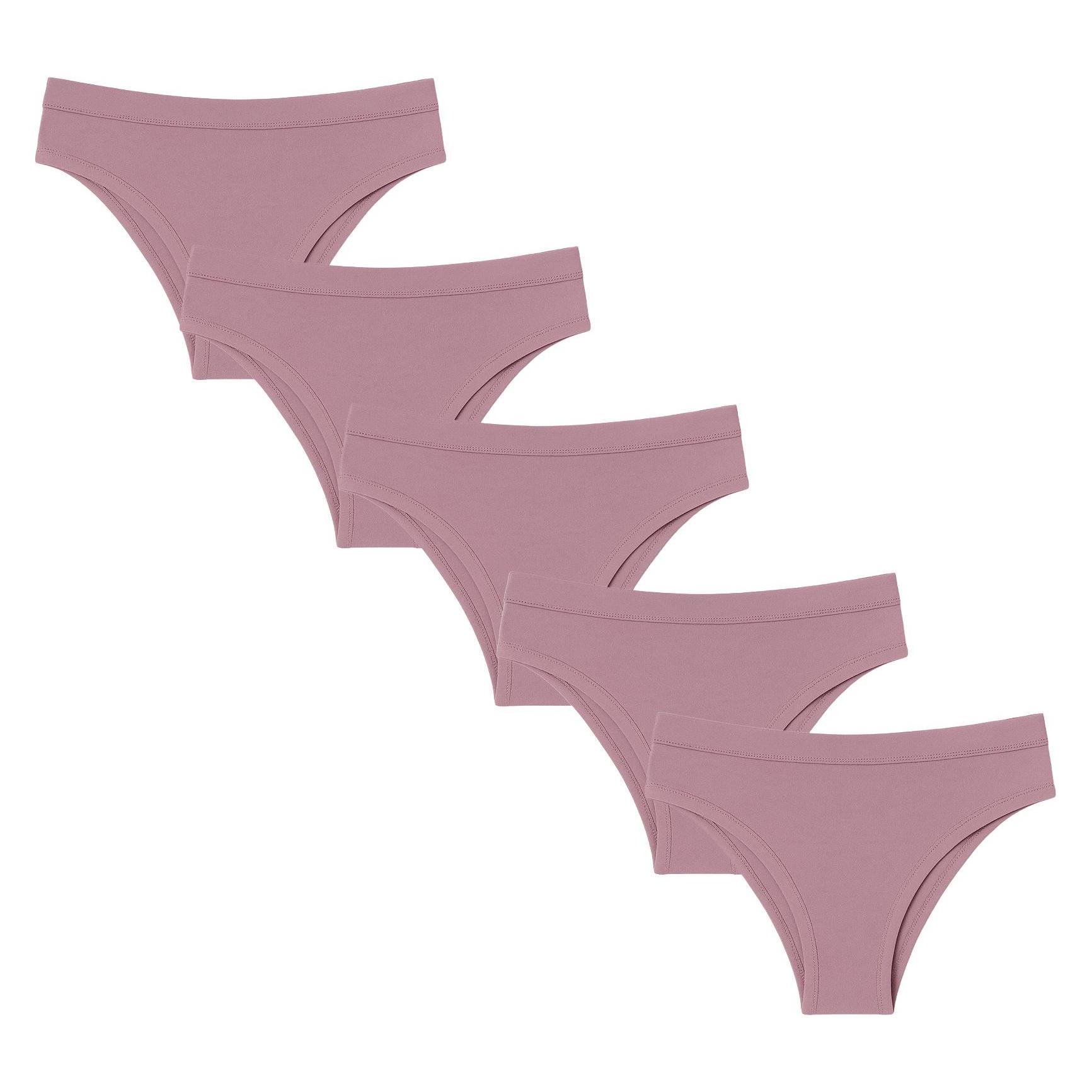 Maxte, Damen, Unterhosen, Ultra Soft Brasilianische Slip Frauen 5er Pack, Violett, (L, 5er Pack)