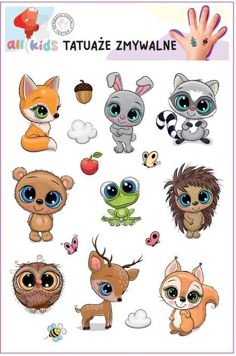 Actual product image Dodo Waschbare Tattoos für Kinder Fröhliche Tiere 1