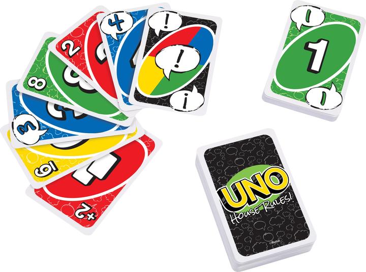 Actual product image Mattel Games UNO House Rules (2 - 10 Players)