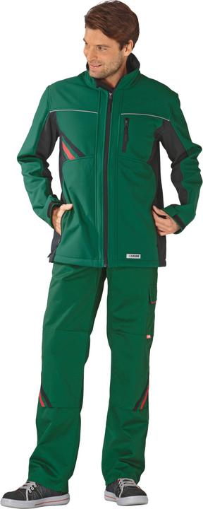 Produktbild Planam Softshelljacke grün/schwarz/rot L XL (L, XL)