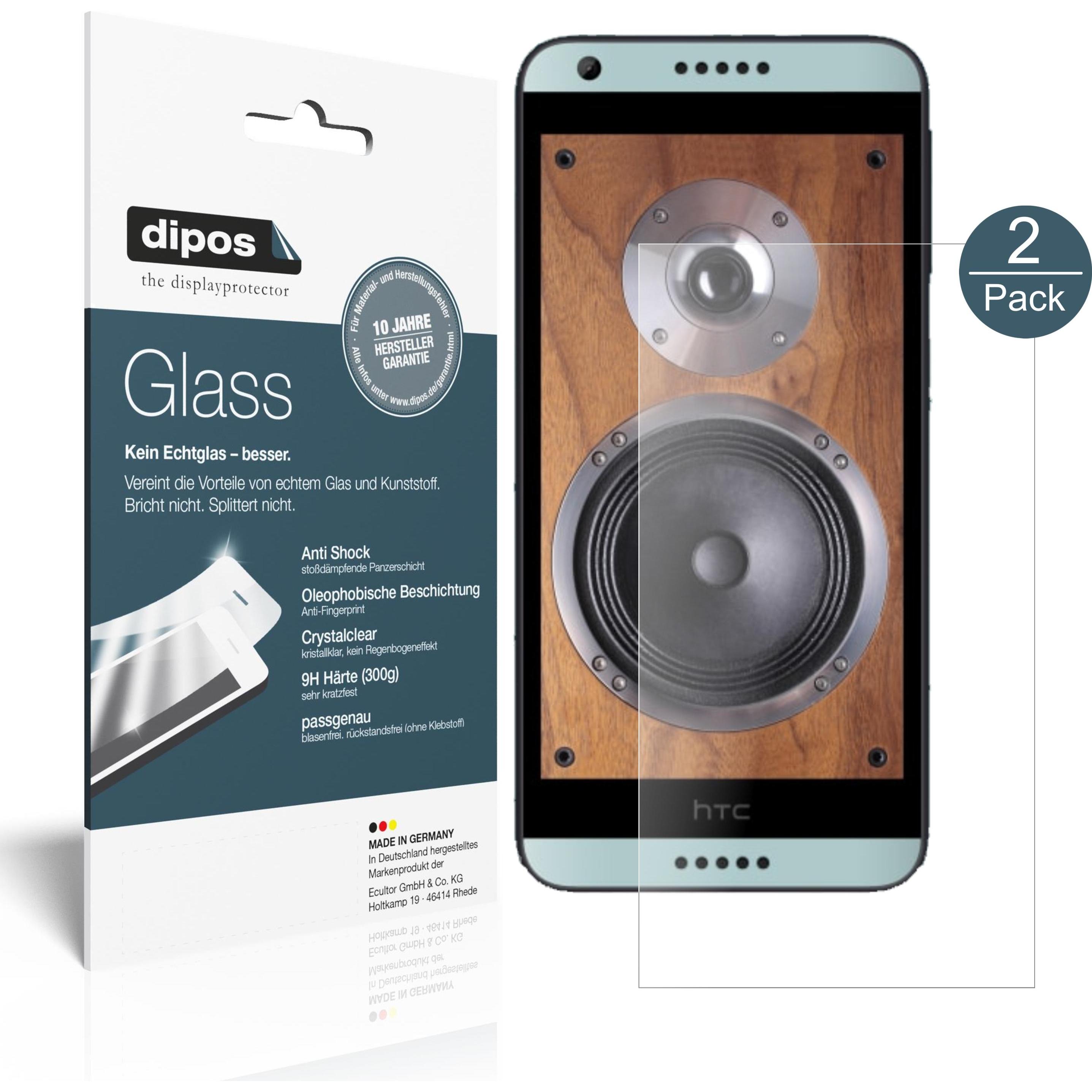 Dipos Displayschutz Anti-Shock (1 Stück, HTC Desire 650), Smartphone Schutzfolie, Transparent