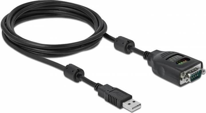 Actual product image Delock USB Type-A to Serial DB9 Adapter with 9 LED RS-232 Tester (2 m)