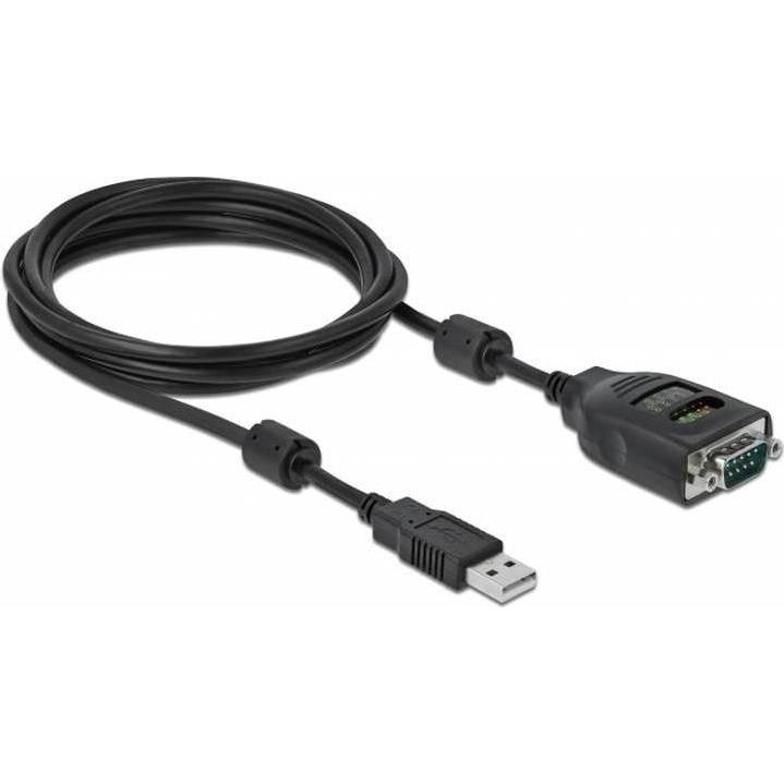 Thumbnail - Delock USB Typ-A zu Seriell DB9 Adapter mit 9 LED RS-232 Tester (2 m), Schnittstellenkabel