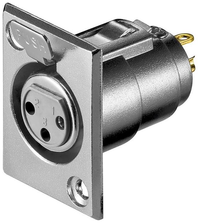 Produktbild Goobay Mikrofon-Einbaubuchse, XLR-Buchse 3-Pin