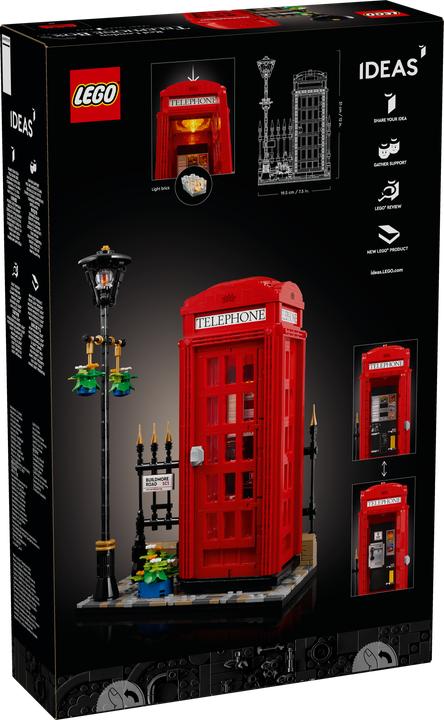 Image du produit LEGO Cabine téléphonique rouge de Londres (21347, LEGO Ideas, LEGO difficiles à trouver)