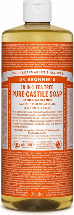 Actual product image Dr. Bronner's 18-IN-1 Tea tree (Liquid soap, 945 ml)