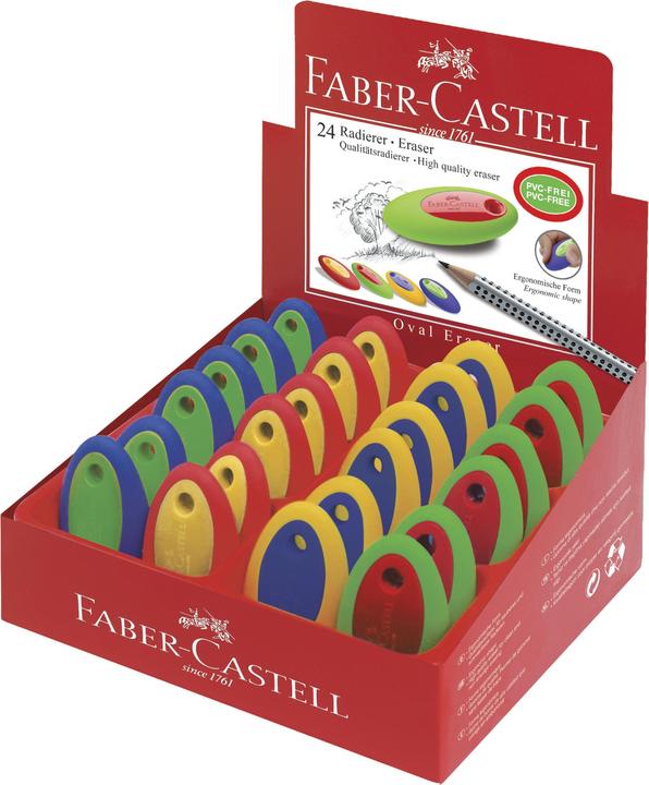 Faber-Castell Plastic eraser OVAL, assorted colours