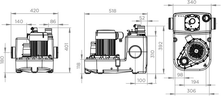 Produktbild SFA Hefstation für Abwasser mit Pro X K2-System, geeignet für Haus oder Gewerbe