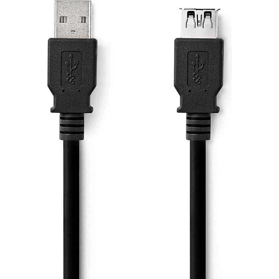 Thumbnail - Nedis USB-Kabel USB 3.2 Gen 1 USB-A Stecker USB-A Buchse 5 Gbps Vernickelt 2.00 m Rund (2 m, USB 3.2 Gen 1), USB Kabel