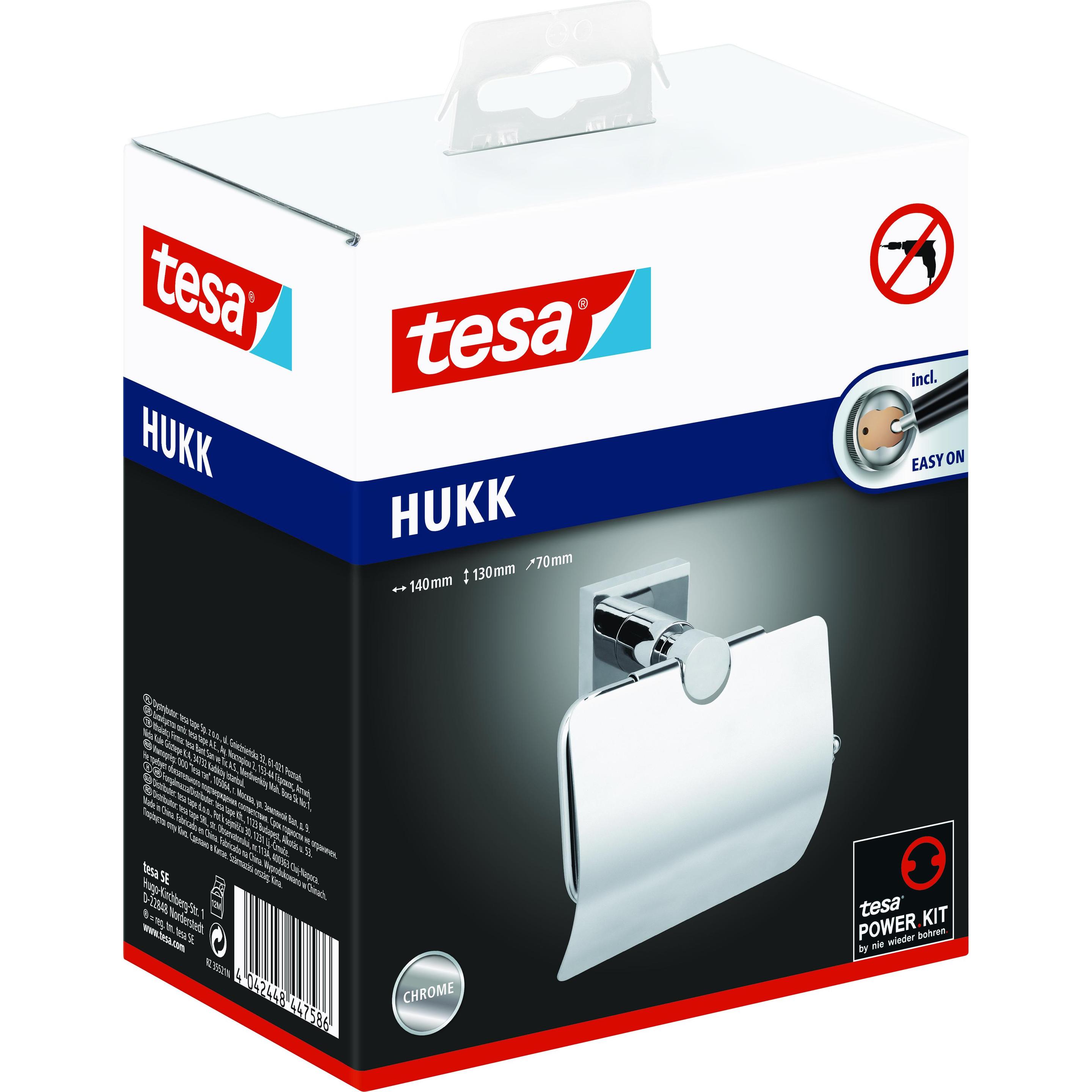 Thumbnail - tesa, Toilettenpapierhalter, HUKK Toilettenrollenhalter inkl. Klebelösung ohne Bohren
