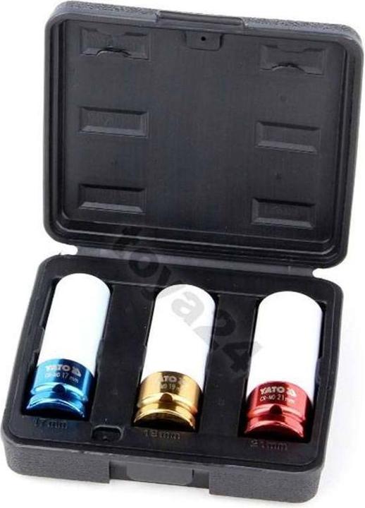 Immagine prodotto Yato Profi Kraft 1/2" Steckschlüsselsatz für Alufelgen YT-1056 Schoneinsätze (1/2")