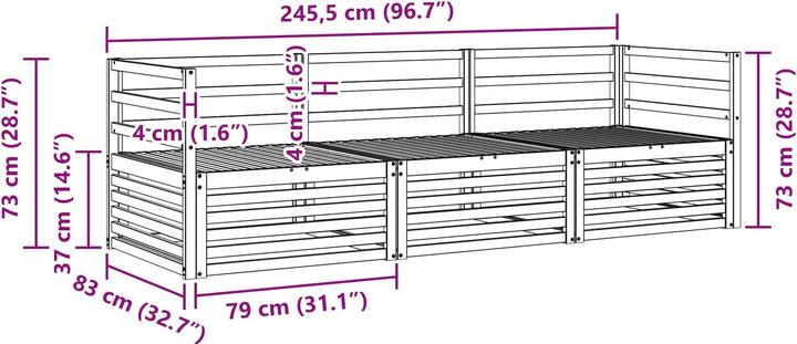 Produktbild vidaXL Outdoor-Sofa