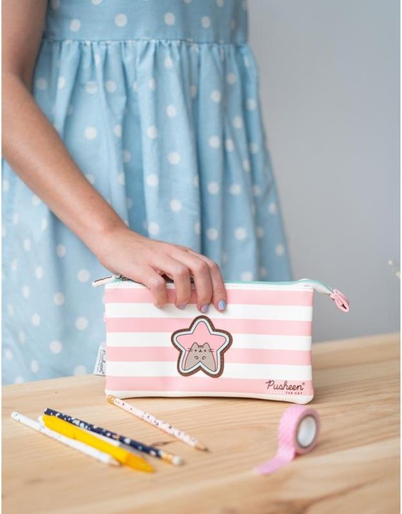 Immagine prodotto Astuccio Pusheen rosa/bianco, 21,5 x 12 cm