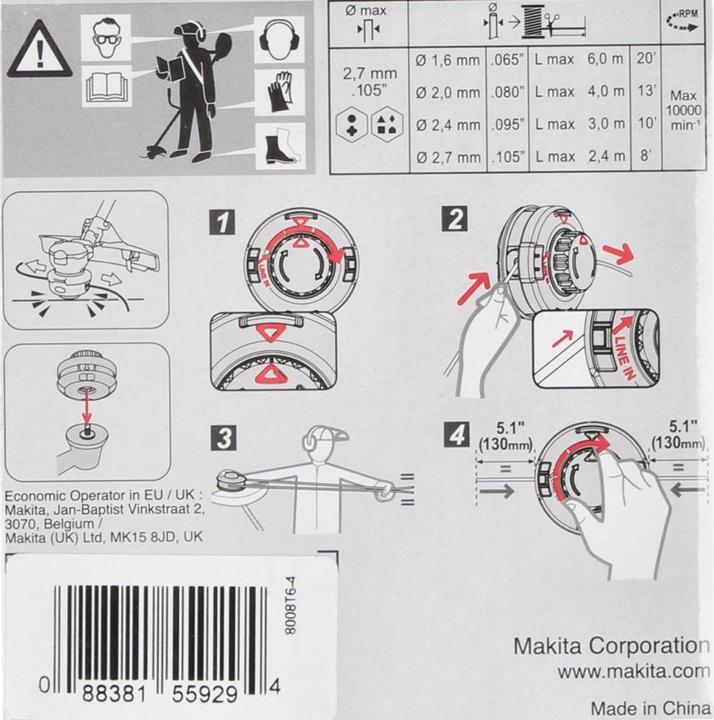 Produktbild Makita Tap&Go (Rasentrimmer, Rasenmäher Messer + Ersatzmesser Gartenmaschinen)