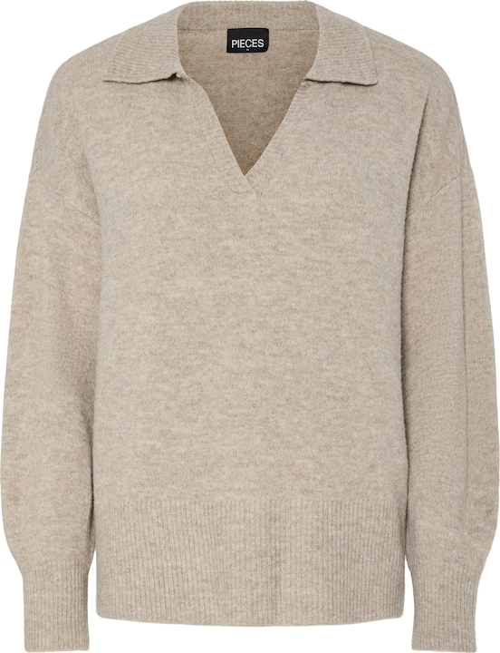 Pieces Pcmalou Ls Polo Knit Noos Bc