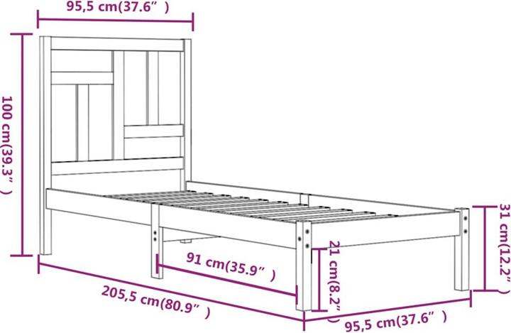 Image du produit vidaXL Raychel (90 x 200 cm)