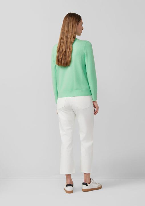 Produktbild s.Oliver Strickpullover Feinstrickpullover aus Viskosemix mit Zierknöpfen (46)