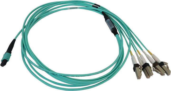 Produktbild Eaton 40/100/400G Multimode 50/125 OM3 Fiber Optic Cable 12F MTP/MPO-PC to 4x Duplex LC/PC (2 m)