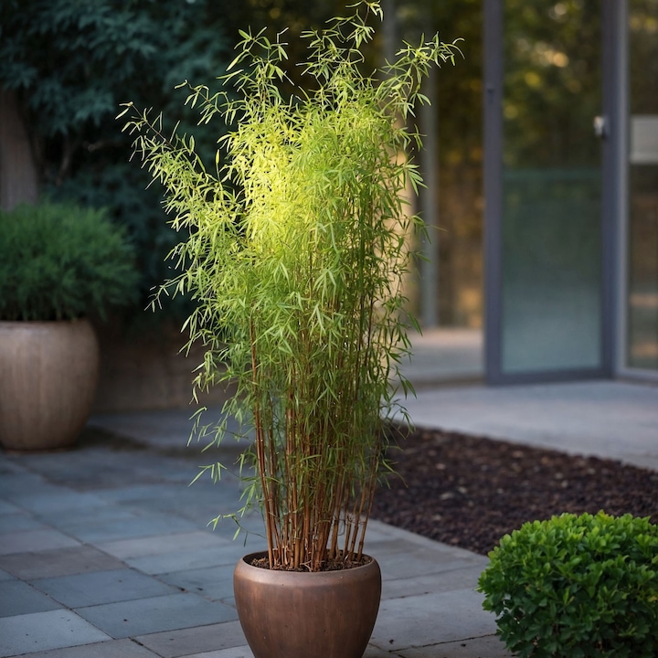 Actual product image Plant in a Box Fargesia nitida 'Red Dragon' - Set of 4 Red Dragon Bamboo (60 cm)