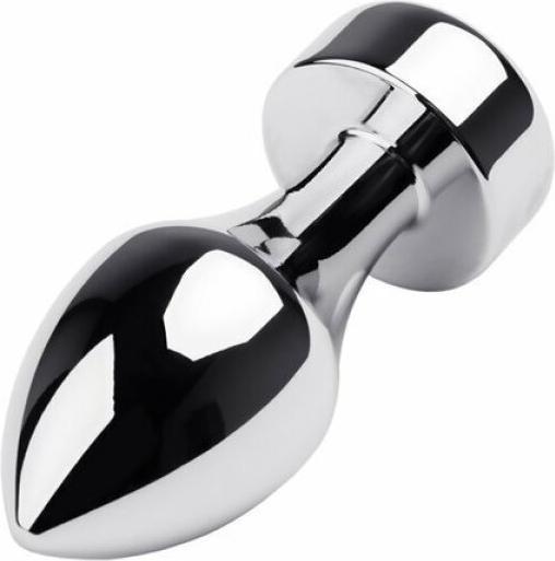Produktbild Toyfa Silberner Analplug Metall mit weissem, rundem Edelstein