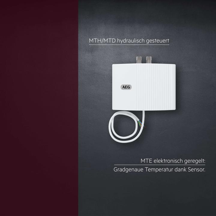 Produktbild AEG Haustechnik Klein-Durchlauferhitzer MTH 440 fürs Handwaschbecken, 4,4 kW, Festanschluss 230V, drucklos, VDE