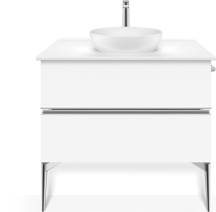 Duravit Sivida washbasin set, round, 400x400mm, incl. console 880x500mm