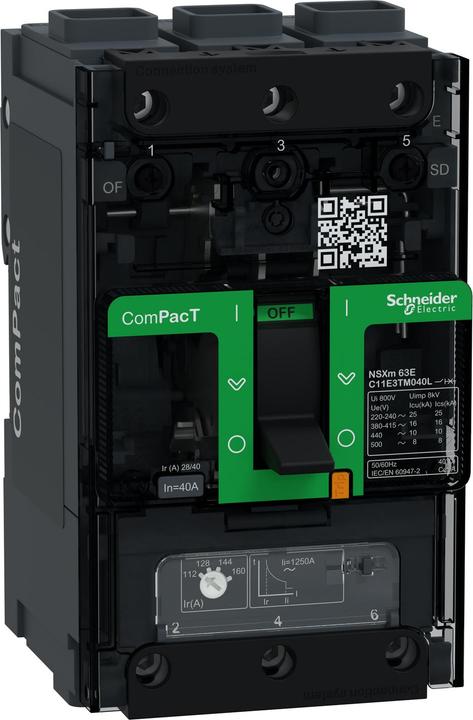 Produktbild Schneider Electric C11E3TM040L Kompaktleistungsschalter ComPacT NSXm 40 A