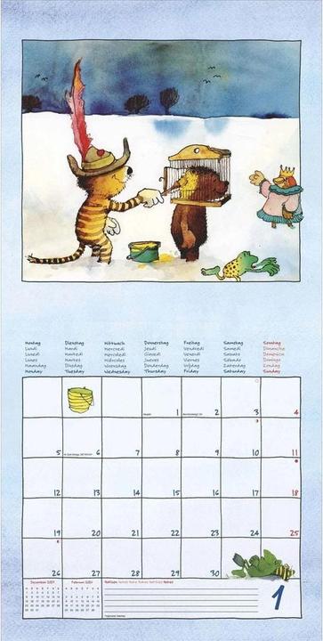 Actual product image Alpha Edition Janosch 2026 - Broschürenkalender 30x30 cm (30x60 geöffnet) - Kalender mit Platz für Notizen - (German)
