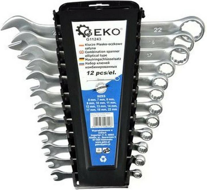 Produktbild GEKO Steckschlüssel-Satz, 12-tlg., 6-22 mm, Kunststoffhalter mit Clip (22 mm, 8 mm, 18 mm, 11 mm, 7 mm, 20 mm, 15 mm, 13 mm, 10  mm, 14 mm, 21 mm, 6 mm, 9 mm, 16 mm, 12 mm, 19 mm, 17 mm)