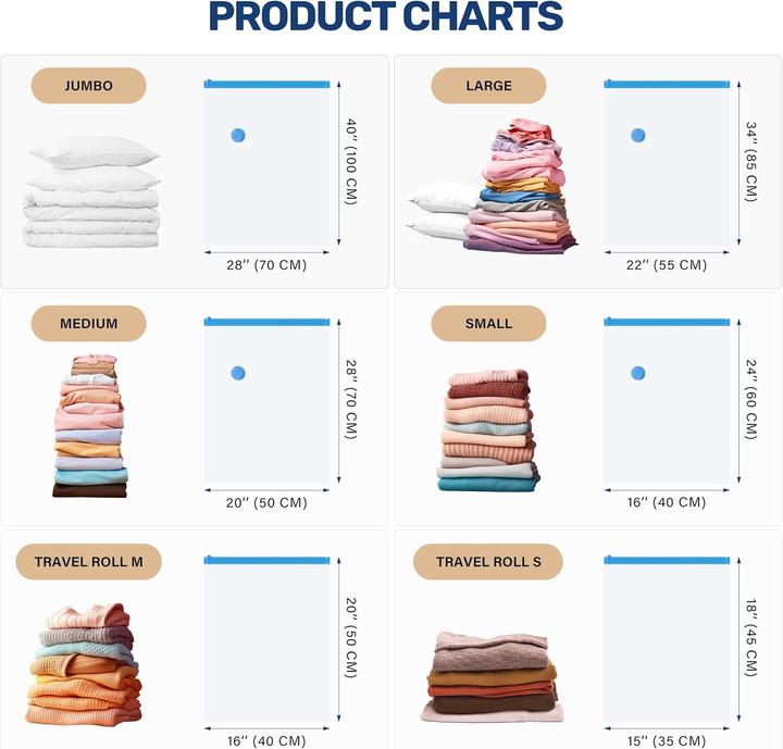 Image du produit Simple Deluxe Vakuumbeutel-Set für Kleidung (20 Stück)