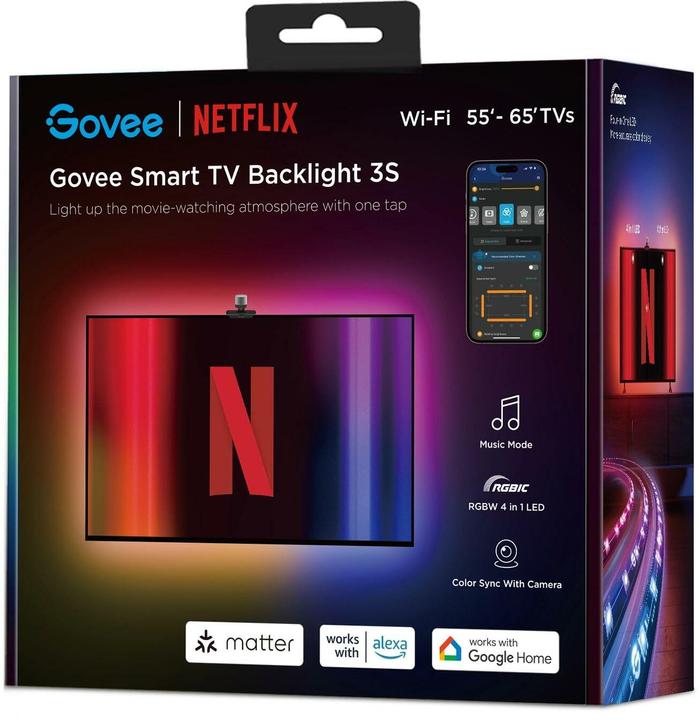 Actual product image Govee Envisual TV Backlight (Warm white, RGBIC, 360 cm, Indoor)