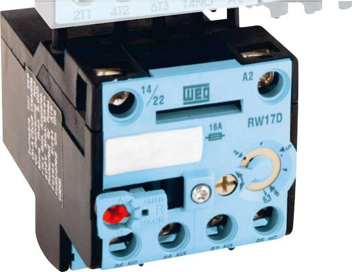 Image du produit Weg Relais de protection moteur 1 contact à ouverture, 1 contact à fermeture RW17-1D3-D008 1 pc.