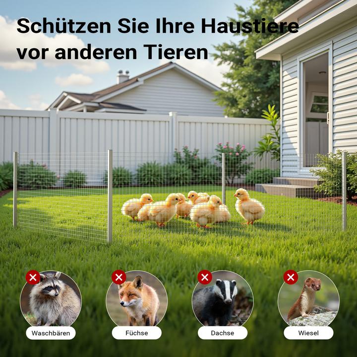 Produktbild Wiltec Volierendraht 0,5x10m Hasendraht 6,3mm Maschenweite Hühnerdraht Voliere (10 m)