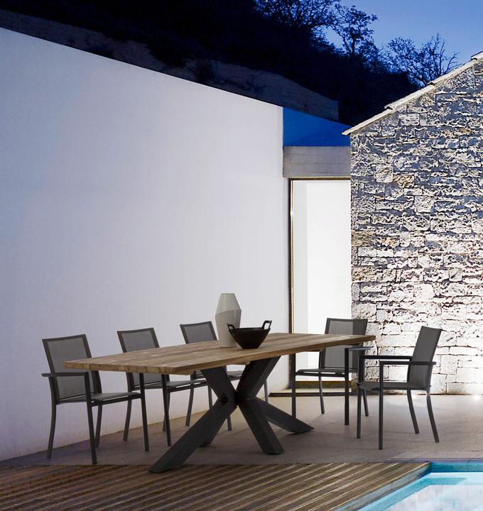 Actual product image Bizzotto Garden table Ramsey black (240 x 100 x 77 cm)