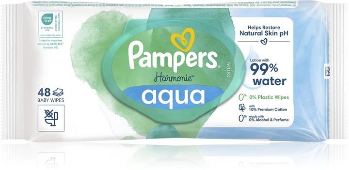 Actual product image Pampers Wet wipes Aqua Harmony (1 x 48 pcs.)