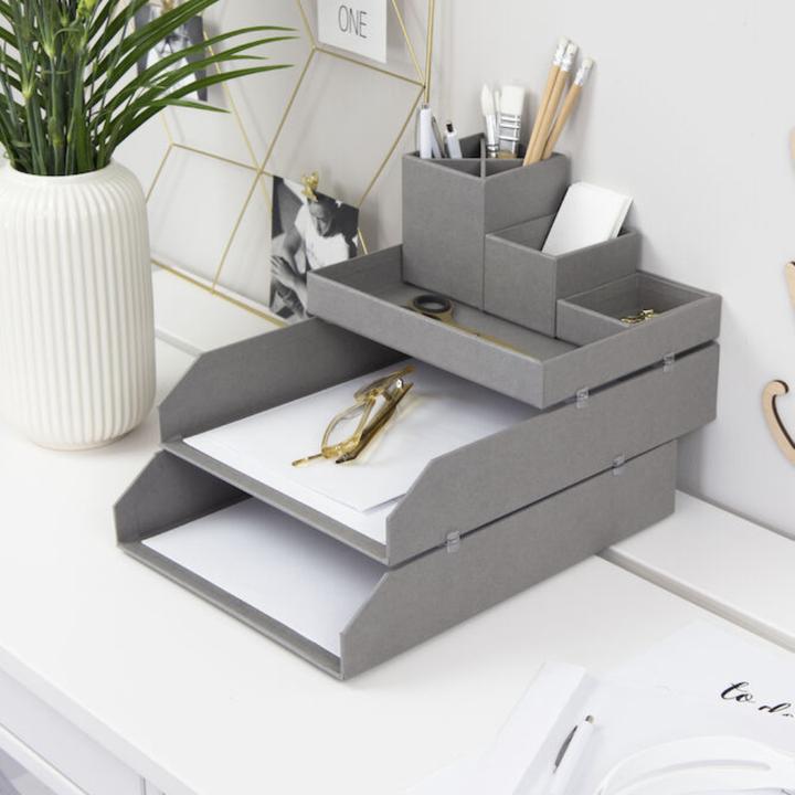 Produktbild Bigso HAKAN Dokumentenablage Set 2 Stk. Grau (A4)