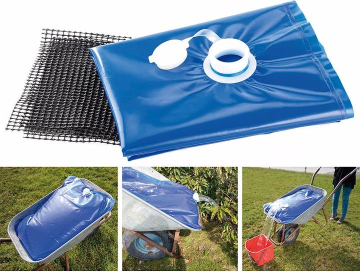 Produktbild AGT 2er-Set Wasserbehälter für die Schubkarre, 80 Liter