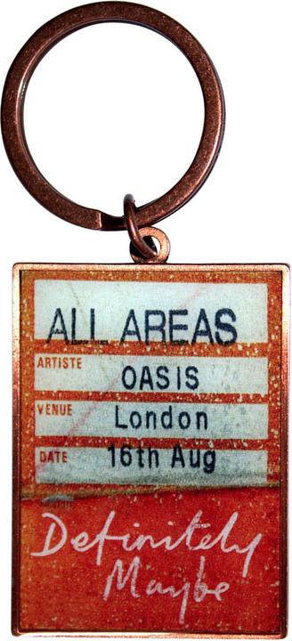 Actual product image Oasis Definitely Maybe AAA Setlist Double Sided Keyring