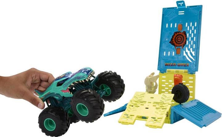 Actual product image Hot Wheels Monster Trucks Mega Wrex Oversized Crash Cage