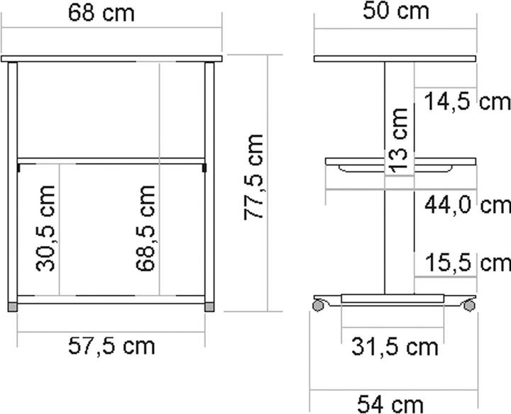 Actual product image Roline Printer table (68 x 54 x 77.5 cm)
