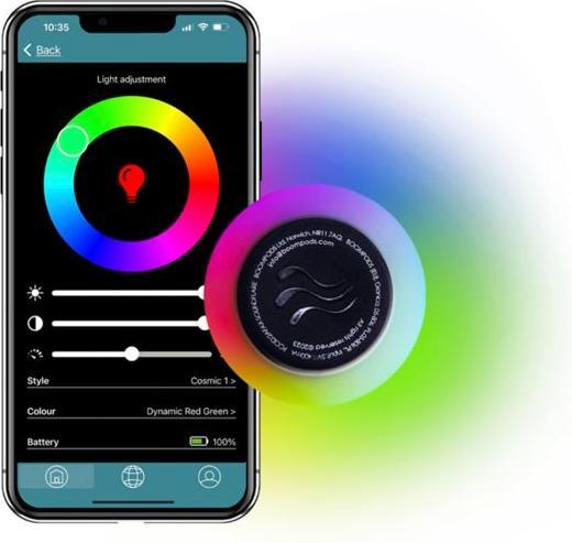 Actual product image Boompods Tide Round Speaker Soundflare Blue (5 h)