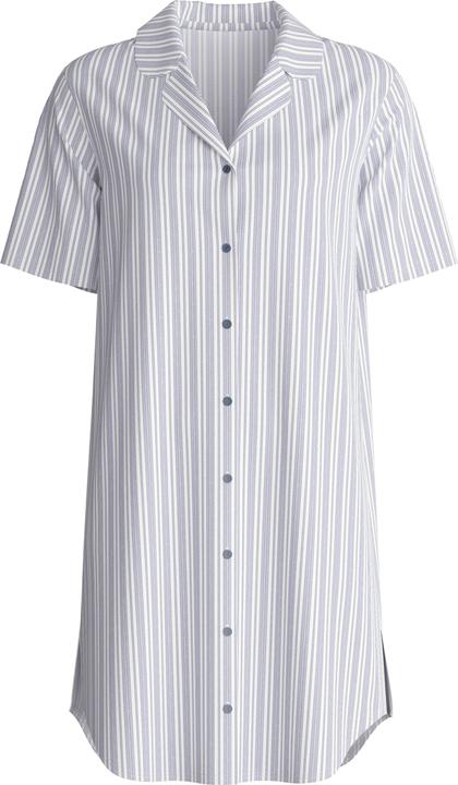 Calida Striped Dreams Kurzarm-Nachthemd mit Knöpfen, Länge 95 cm