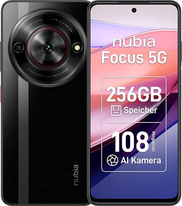 Productafbeelding Nubia Focus 2 5G / 8GB / 256GB / Black (256 GB, Black, 6.70", Dubbele SIM, 5G)