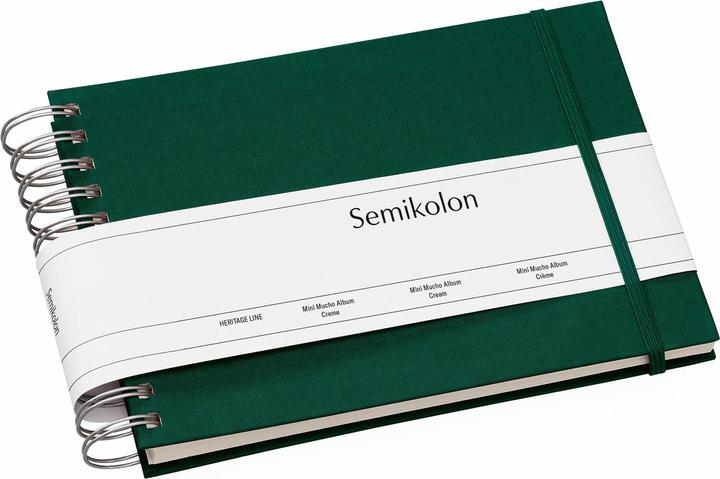 Image du produit Semikolon Album photo Mini Mucho vert foncé. Pages de couleur crème (10 x 15 cm, 9 x 13 cm)